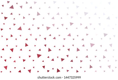 Light Red vector  low poly texture. Modern abstract illustration with triangles. Template for cell phone's backgrounds.