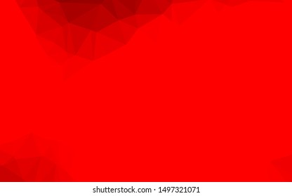 Light Red vector low poly cover. Triangular geometric sample with gradient.  New texture for your design.