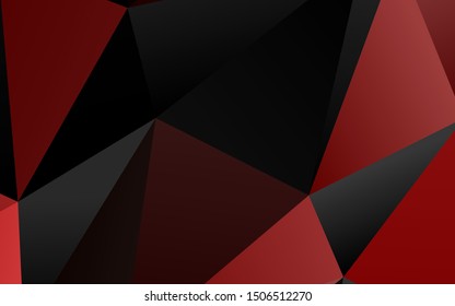 Light Red vector low poly layout. Triangular geometric sample with gradient.  New texture for your design.