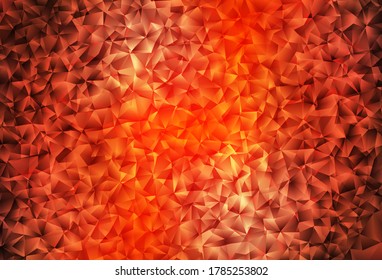 Light Red vector low poly texture. Shining polygonal illustration, which consist of triangles. A completely new design for your leaflet.