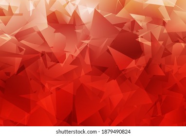 Light Red vector low poly layout. Elegant bright polygonal illustration with gradient. New template for your brand book.