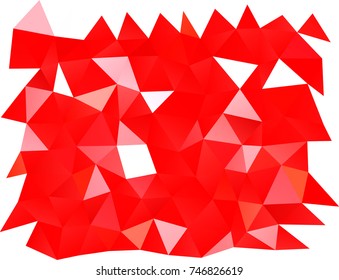 Light Red vector low poly template. Creative geometric illustration in Origami style with gradient. A new texture for your design.