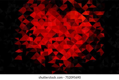 Light Red vector low poly template. Brand-new colored illustration in blurry style with gradient. The best triangular design for your business.