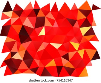 Light Red vector low poly template. Shining illustration, which consist of triangles. Triangular pattern for your business design.