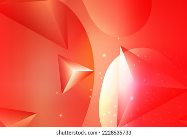 Light Red vector Modern abstract colorful illustration with spheres and lines. Modern abstract illustration with colorful water drops. Elegant design for wallpapers.