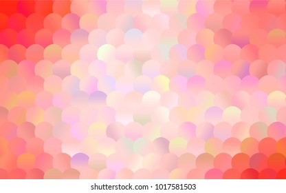 Light Red vector modern geometrical circle abstract background. Dotted texture template. Geometric pattern in halftone style with gradient. 