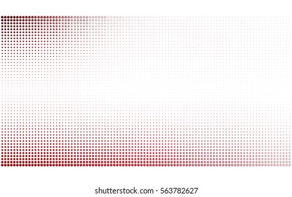 Light Red vector modern geometrical circle abstract background. Dotted texture, seamless template. Geometric pattern in halftone style with gradient. 