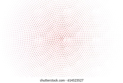 Light Red vector modern geometrical circle abstract background. Dotted texture template. Geometric pattern in halftone style with gradient. 