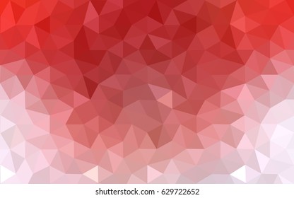 Light Red vector modern geometrical abstract background. Texture, new background. Geometric background in Origami style with gradient. 