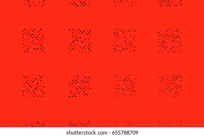 Light Red vector modern geometrical circle abstract background. Dotted texture template. Geometric pattern in halftone style with gradient. 