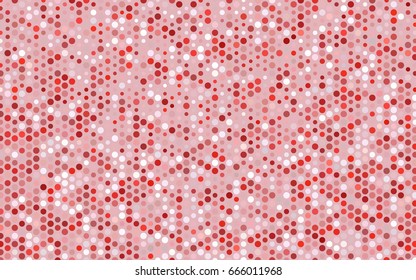 Light Red vector modern geometrical circle abstract background. Dotted texture template. Geometric pattern in halftone style with gradient. 