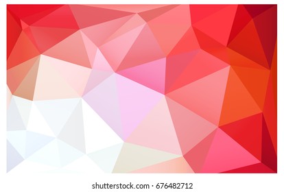 Light Red vector modern geometrical abstract background. Texture, new background. Geometric background in Origami style with gradient. 