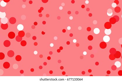 Light Red vector modern geometrical circle abstract background. Dotted texture template. Geometric pattern in halftone style with gradient. 