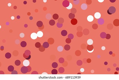 Light Red vector modern geometrical circle abstract background. Dotted texture template. Geometric pattern in halftone style with gradient. 