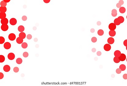 Light Red vector modern geometrical circle abstract background. Dotted texture template. Geometric pattern in halftone style with gradient. 