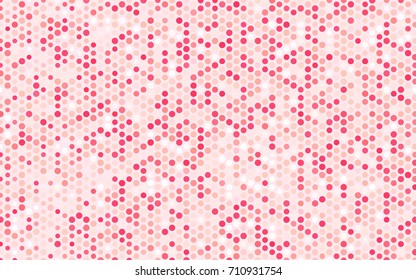 Light Red vector modern geometrical circle abstract background. Dotted texture template. Geometric pattern in halftone style with gradient. 