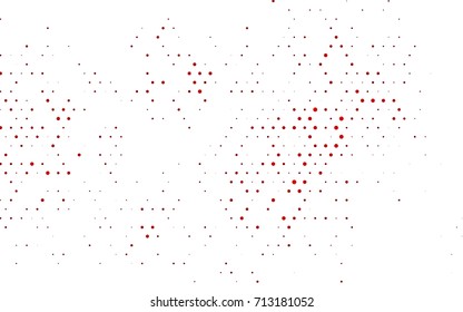 Light Red vector modern geometrical circle abstract background. Dotted texture template. Geometric pattern in halftone style with gradient. 