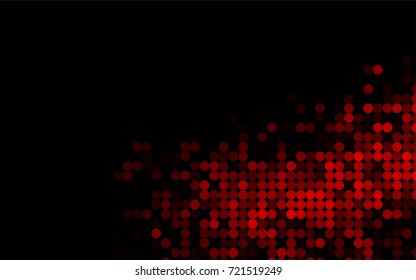 Light Red vector modern geometrical circle abstract background. Dotted texture template. Geometric pattern in halftone style with gradient. 
