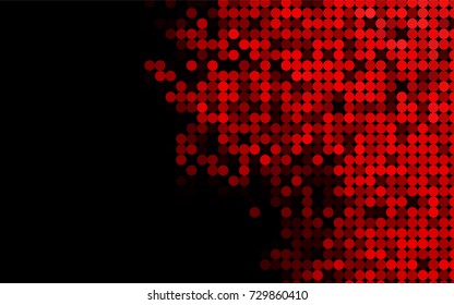 Light Red vector modern geometrical circle abstract background. Dotted texture template. Geometric pattern in halftone style with gradient. 