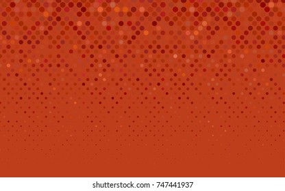 Light Red vector modern geometrical circle abstract background. Dotted texture template. Geometric pattern in halftone style with gradient. 