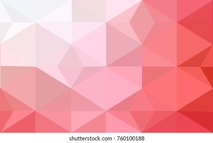 Light Red vector modern geometrical abstract background. Texture, new background. Geometric background in Origami style with gradient. 