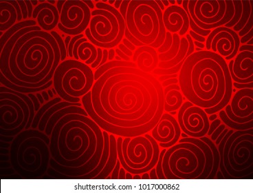 Light Red vector natural abstract pattern. A vague abstract illustration with doodles in Indian style. Hand painted design for web, wrapping, wallpaper.