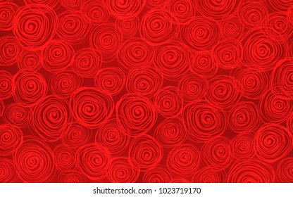 Light Red vector natural abstract pattern. Glitter abstract illustration with doodles and roses. The textured pattern can be used for website.