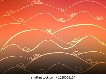 Light Red vector natural abstract template. Doodles on blurred abstract background with gradient. Brand-new design for your business.