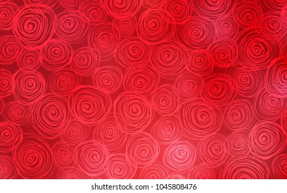 Light Red vector natural abstract template. Decorative shining illustration with doodles on abstract template. The doodle design can be used for your web site.