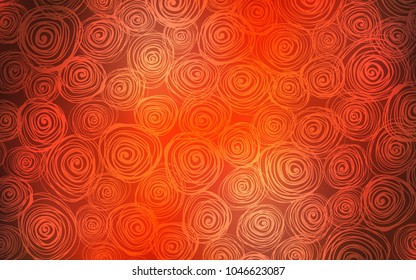Light Red vector natural abstract template. Colorful illustration in doodle style with roses. Hand painted design for web, wrapping, wallpaper.