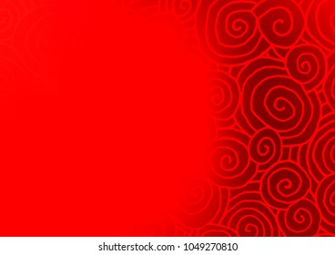 Light Red vector natural abstract pattern. Blurred decorative design in Indian style with Zen tangles. A new texture for your design.