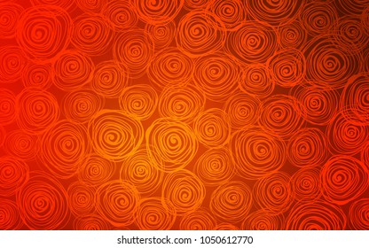 Light Red vector natural abstract design. Colorful abstract illustration with roses in doodle style. The best blurred design for your business.