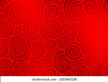 Light Red vector natural abstract background. Colorful illustration in abstract style with doodles and Zen tangles. The elegant pattern can be used as a part of a brand book.