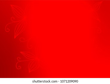 Light Red vector natural abstract background. Shining colored illustration with doodles in Arabic style. Brand-new style for your business design.
