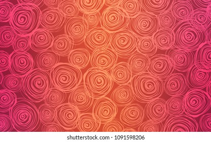 Light Red vector natural abstract design. Roses on elegant natural pattern with gradient. The completely new template can be used for your brand book.
