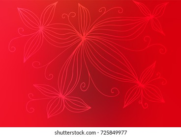 Light Red vector natural abstract pattern. Geometric doodle illustration in Origami style with gradient. The template can be used as a background for cell phones.