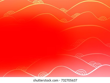 Light Red vector natural abstract texture. Shining colored illustration with doodles in Zen tangle style. The pattern can be used for coloring books and pages for kids.