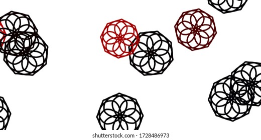 Light Red vector natural artwork with flowers. Illustration with abstract colorful flowers with gradient. Smart design for wrapping, wallpapers.