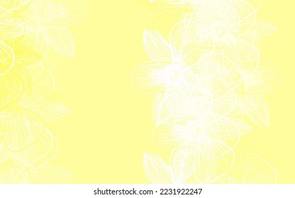 Light Red vector natural artwork with flowers. Sketchy doodle flowers on white background. Brand new style for your business design.