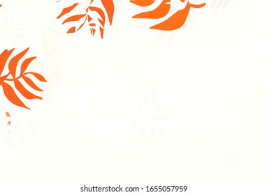 Light Red vector natural backdrop with leaves. Doodle illustration of leaves in Origami style with gradient. New template for your design.