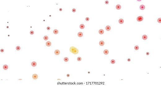 Light Red vector natural backdrop with flowers. Modern design with gradient Flowers on abstract background. Smart design for leaflets, books.