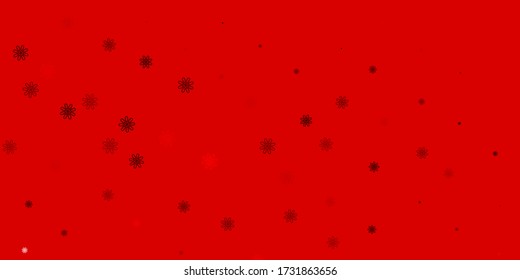 Light Red vector natural backdrop with flowers. Colorful flowers in natural style on simple background. Brand new business design.