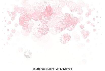 Light Red vector natural backdrop with roses. Creative illustration in blurred style with flowers. Colorful pattern for kid's books.