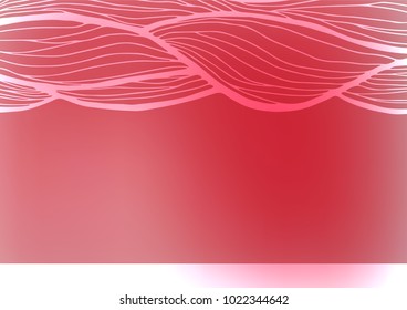Light Red vector natural elegant background. Shining colored illustration with doodles in Zen tangle style. A new texture for your design.