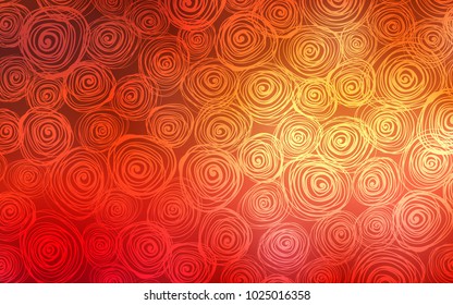 Light Red vector natural elegant background. Colorful illustration in doodle style with roses. Hand painted design for web, leaflet, textile.