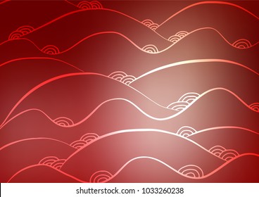Light Red vector natural elegant texture. Ethnic elegant natural pattern with gradient. Hand painted design for web, leaflet, textile.