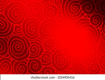 Light Red vector natural elegant background. Glitter abstract illustration with doodles and Zen tangles. The template can be used as a background for cell phones.
