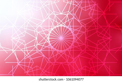 Light Red vector natural elegant pattern. Doodle illustration made by child in Origami style with gradient. Hand painted design for web, leaflet, textile.