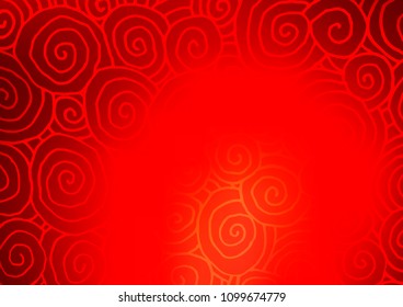 Light Red vector natural elegant texture. Ethnic elegant natural pattern with gradient. The pattern can be used for wallpapers and coloring books.