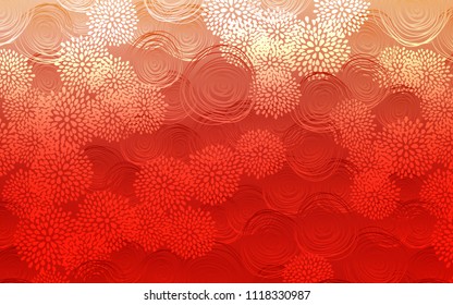 Light Red vector natural elegant pattern. Brand-new colored illustration in blurry style with flowers. Hand painted design for web, wrapping, wallpaper.
